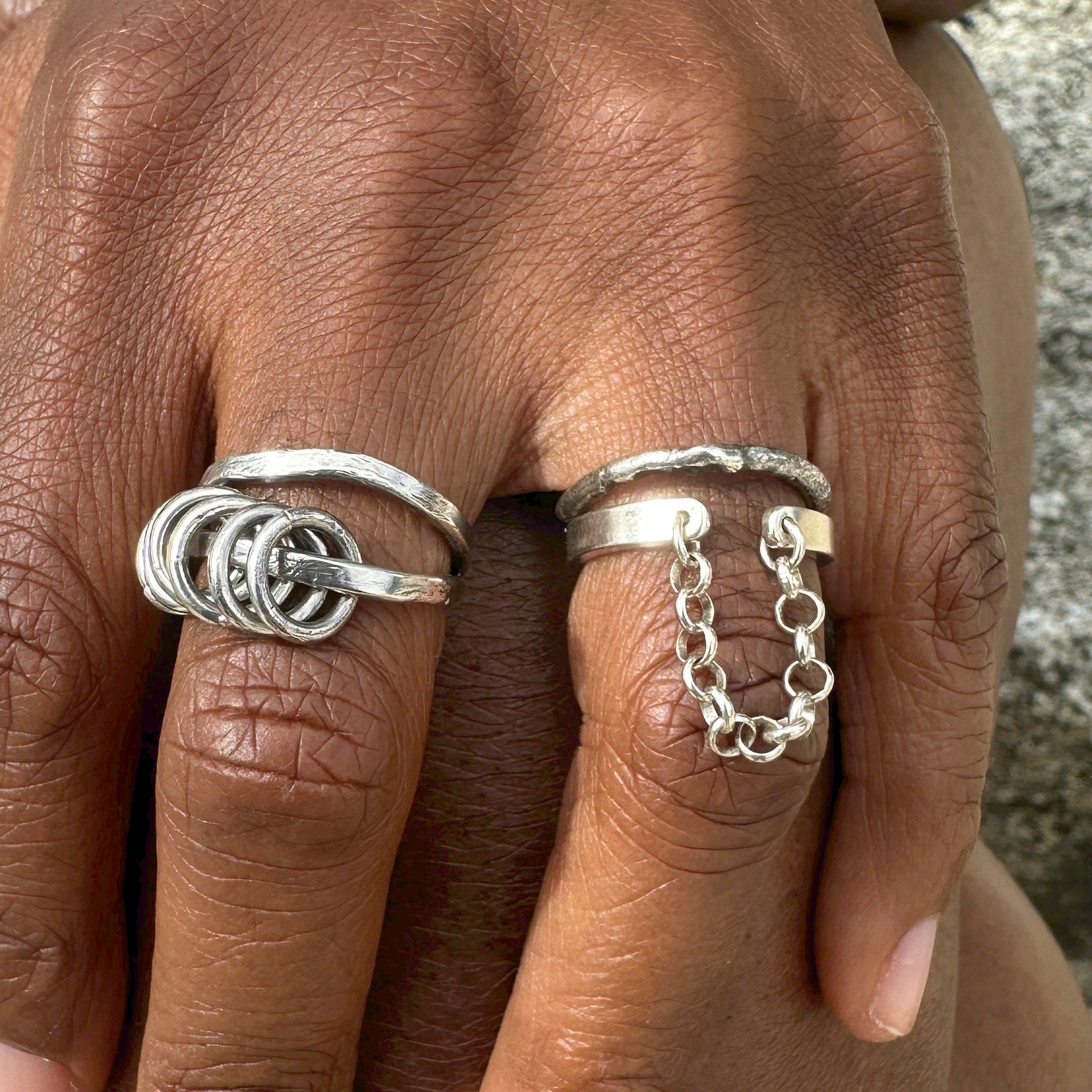 "Collection bagues EMIKemi - bague Isis avec chaîne et autres créations"