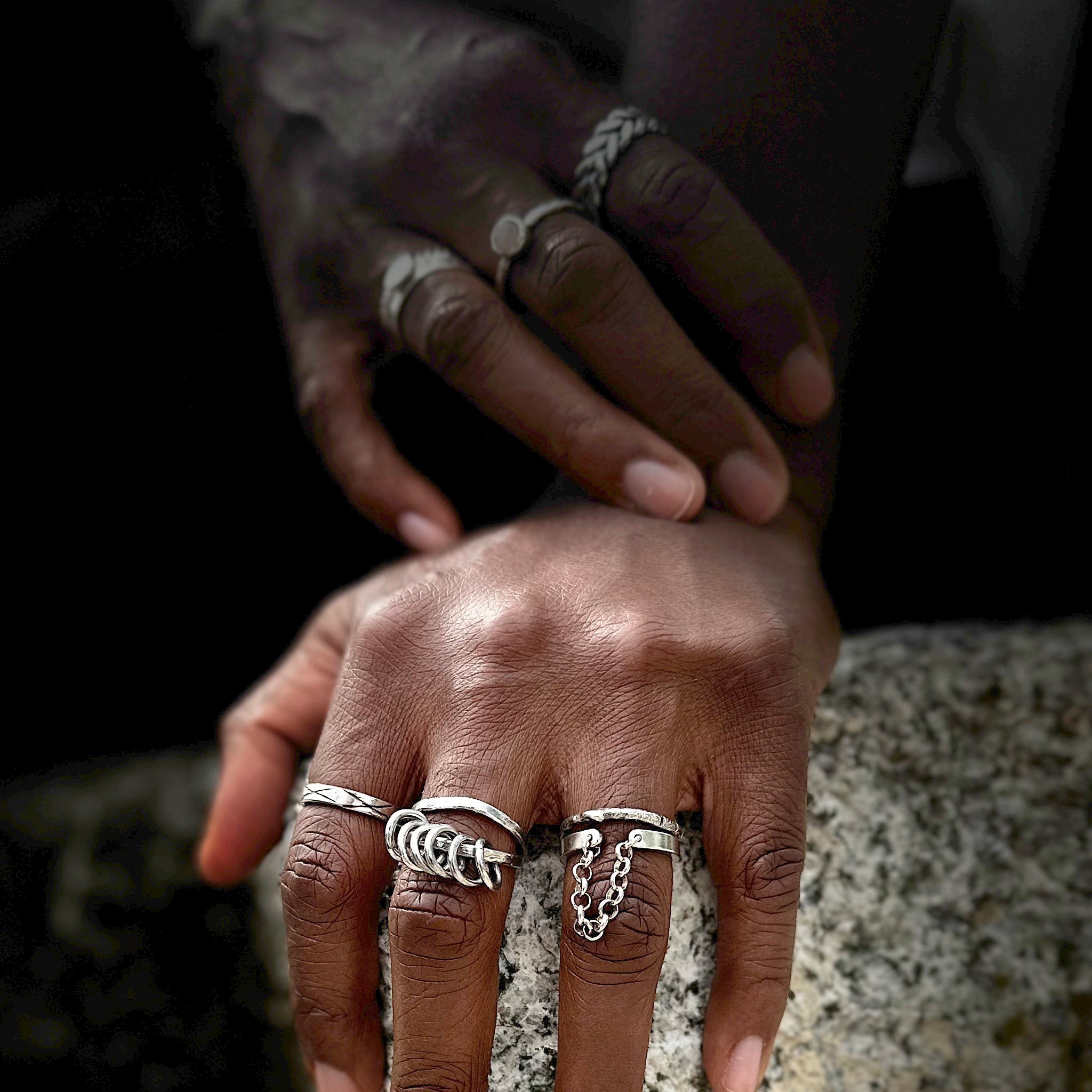 "Collection bagues EMIKemi - bague Zahra anneaux multiples artisanale française"